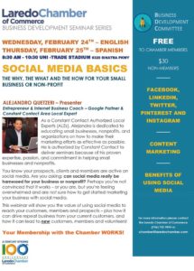 Social Media 101 English-Español – February 24-25, 2016